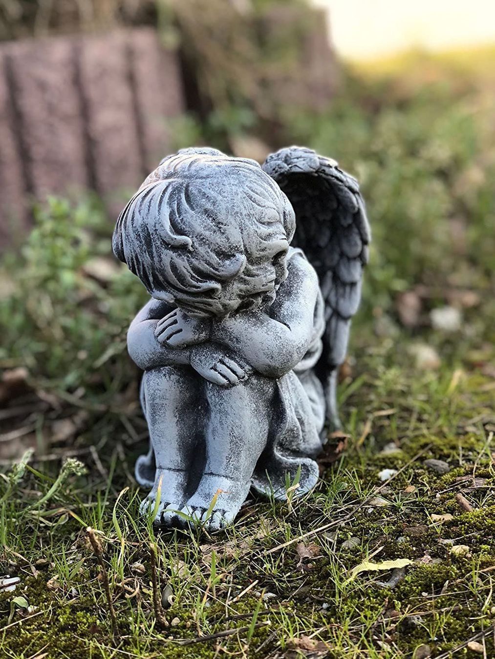 Skulpturen & Statuen: Engel Steinfigur Steinskulptur  Gartenfigur – Neu (gemäss Beschreibung) aus Lopagno von CLep 2