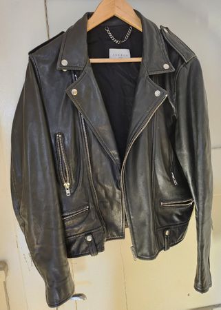 SANDRO PARIS Echtleder Biker Lederjacke Herren Gr. L