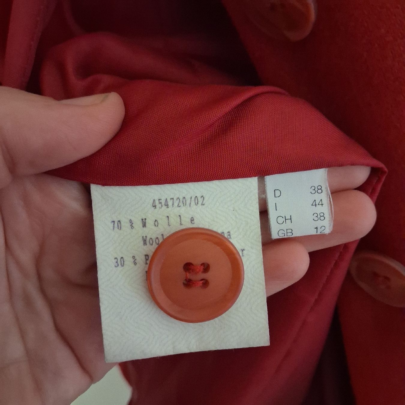 Alba Moda Giacche: Alba Moda Red Wool Jacket Coat size 38 – Nuovo (secondo la descrizione) da Wil SG venduto da tre_g2l7 2