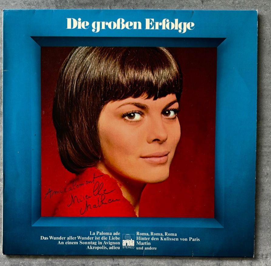 Dischi in vinile: Mireille Mathieu "Die grossen Erfolge" - LP signiert – Usato da Zürich venduto da Alot16