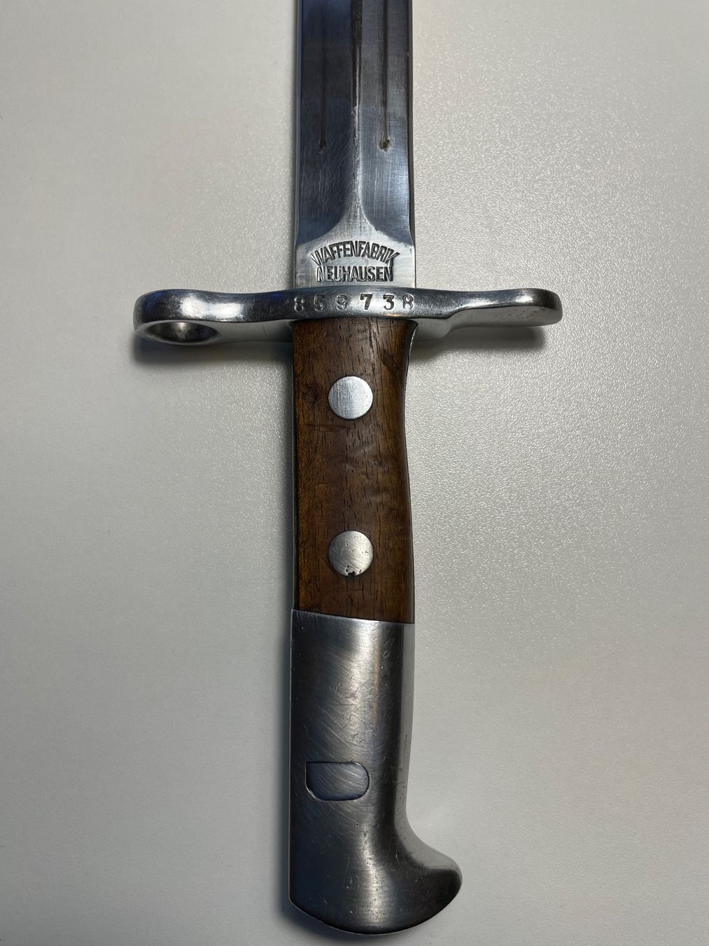 Schweizer Armee Ausrüstung & Ersatzteile: Bajonett Mod.18 Nr.859738 – Gebraucht aus Lupfig von  2