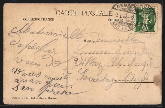 Ansichtskarten: AK Genève, Port, 1910 – Gebraucht aus Berlin von bartko-reher 1