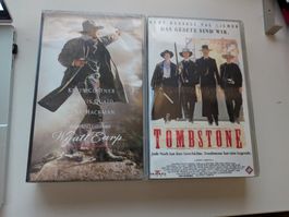 Wyatt Earp + Tombstone - Westerns - VHS OVP versiegelt