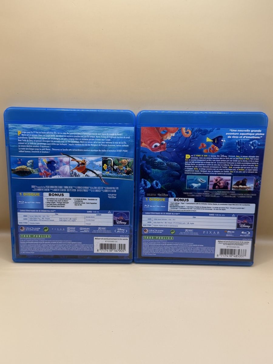 Tutti i DVDs: Lot Blu-ray Disney Pixar Le Monde de Nemo et Dory – Usato da Genève venduto da sho_67qj 1