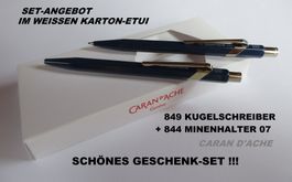 AKTION = SET 849 Kugelschreiber & 844 Minenhalter SAPHIRBLAU