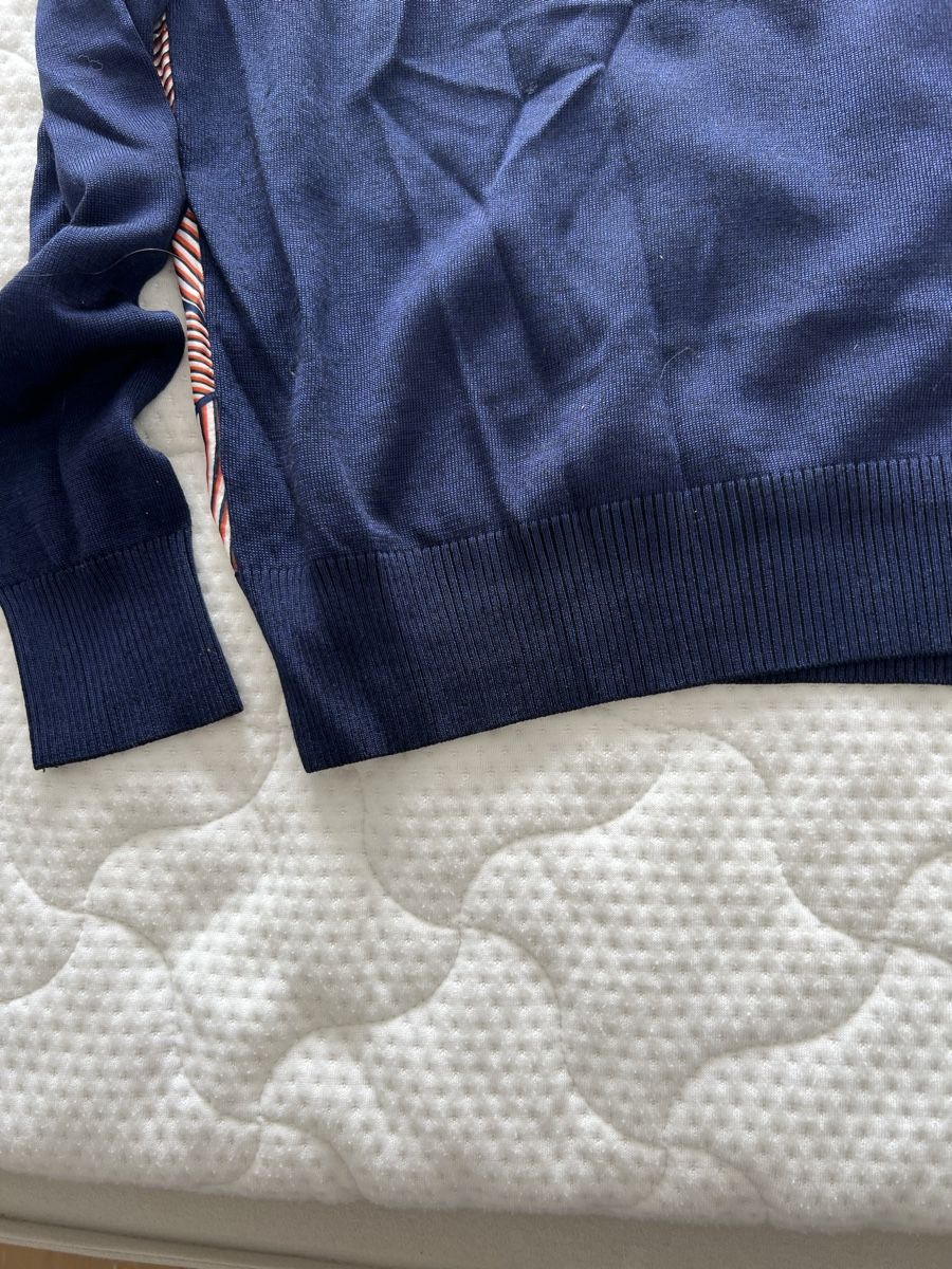 Maglioni & Felpe: D.v.F. Seidenpullover Gr. M Herbst Winter elegant blau rot – Usato da Meilen venduto da Dievondort 3