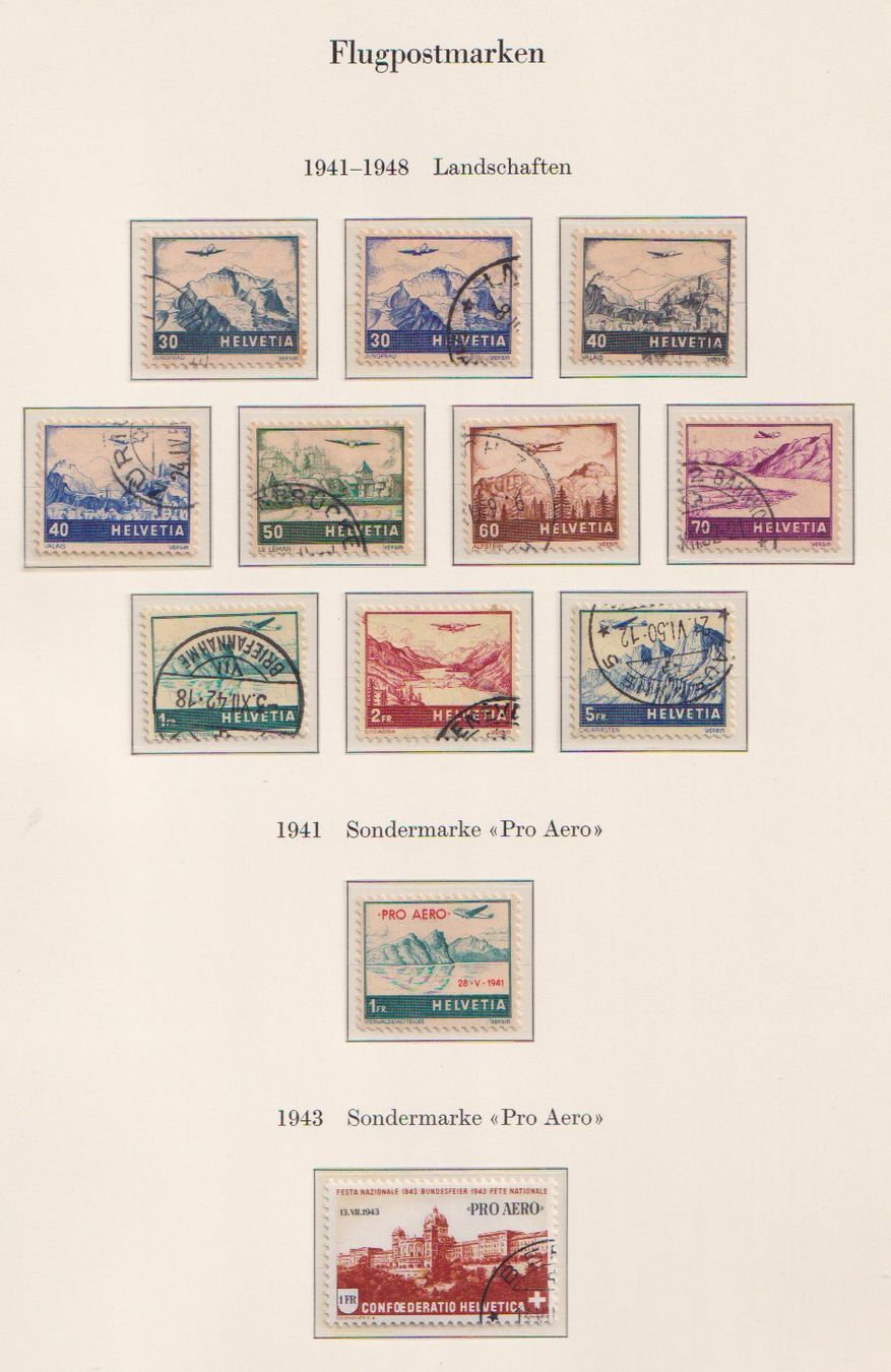 Tous les timbres: Sammlung Flugpost Scheiz. – D'occasion à Dornach par kloster33 2