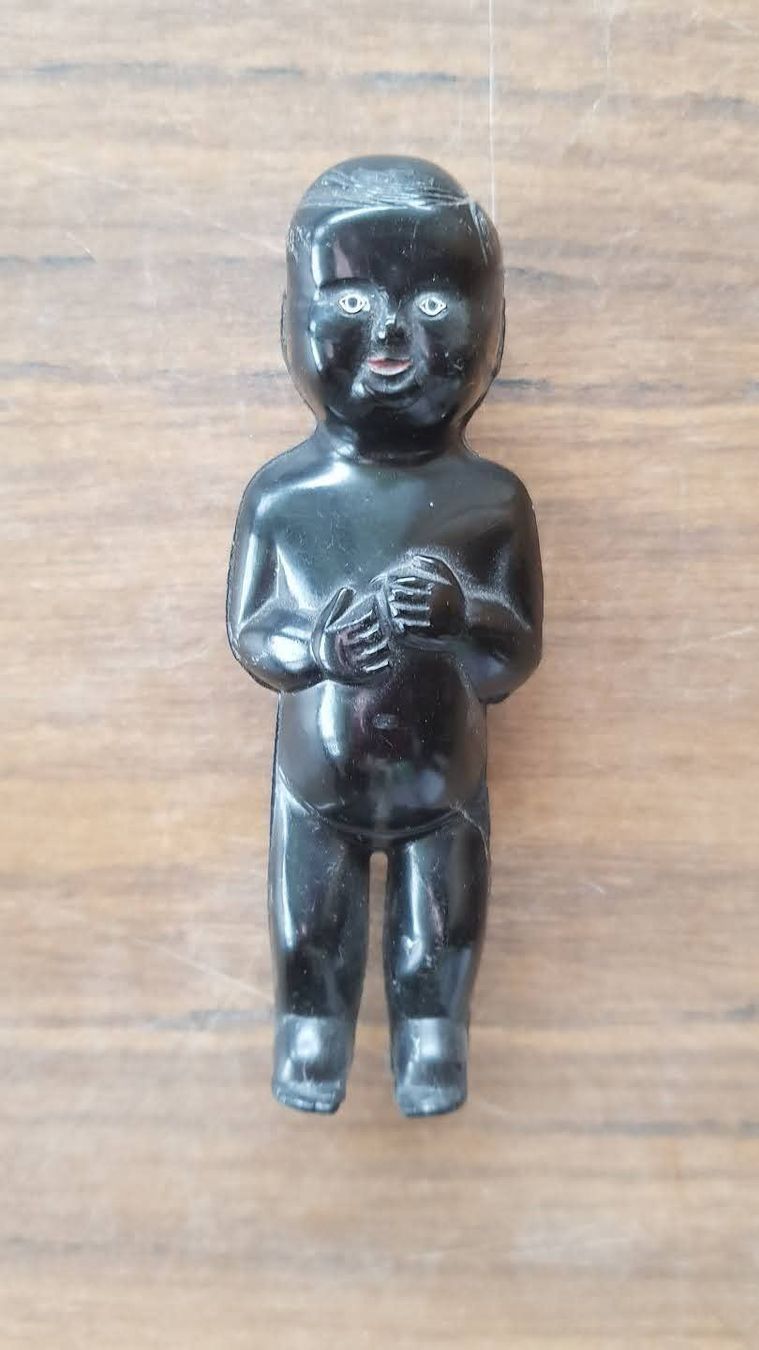 Bambole: Puppe Schwarz Celluloid antik 8.5cm – Usato da Mörschwil venduto da antiksalon 3
