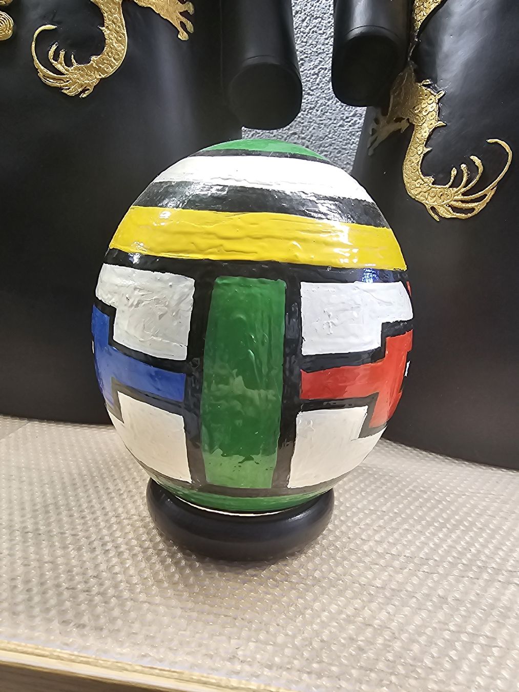 Tutte le decorazioni: Handbemaltes Straussenei, Unikate, Afrika Ndebele – Usato da Obergerlafingen venduto da Deluxepoint 1
