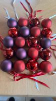 Weihnachtskugeln Set, rot und bordeaux, 20 Stk, Top Zustand!