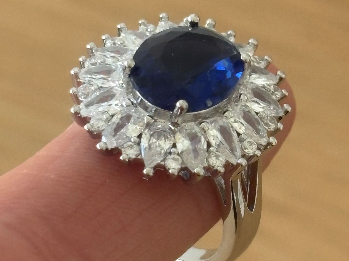 Ringe: Luxus Elegante Gr.19/9 Ring Farbe: Silber /blau – Neu (gemäss Beschreibung) aus Biel-Bienne von Roserosse13 4