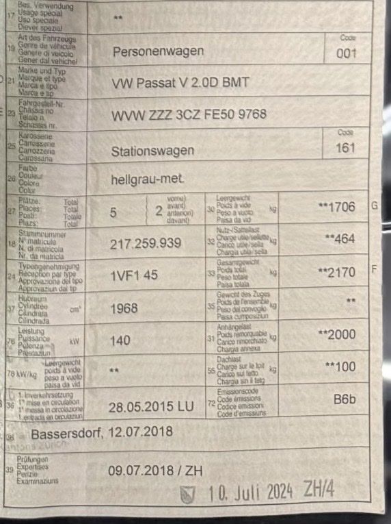 VW Automobili: VW Passat Variant 2.0 TDI BMT – Usato da Altstätten SG venduto da ___HERRDER___ 8