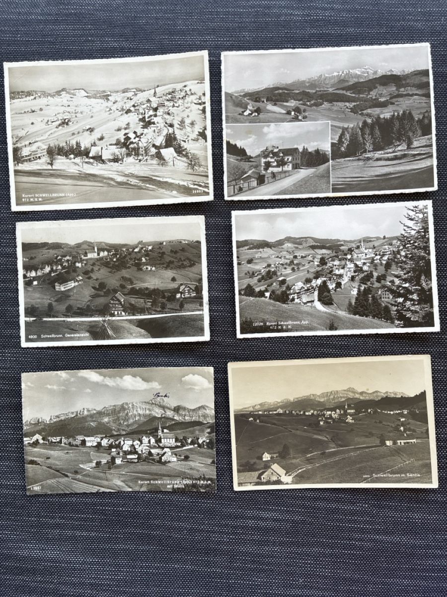 Ansichtskarten: 9 Ansichtskarten Schweiz von Schellbrunn AP – Gebraucht aus Oftringen von Cla.vD.74