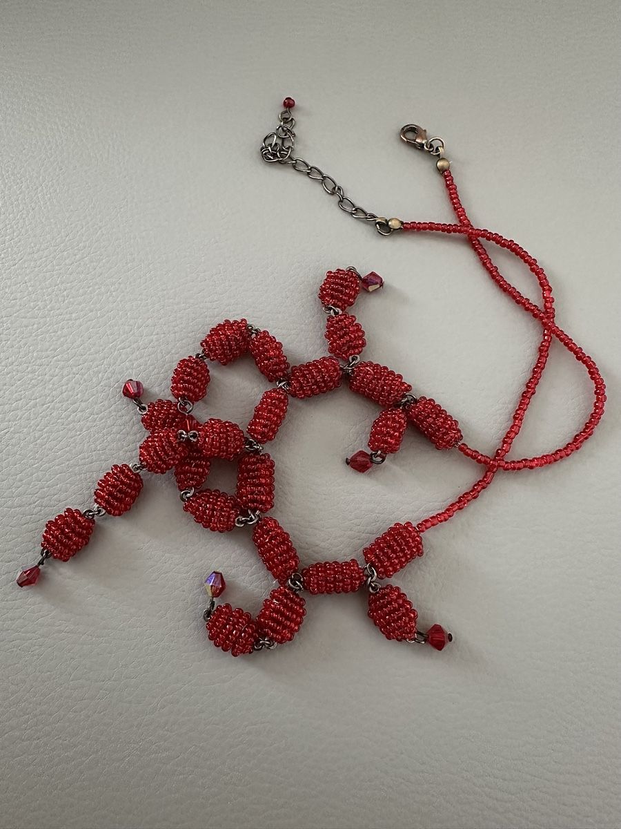 Catenine: Vintage Halskette in rot – Usato da Otelfingen venduto da Jupi07 1