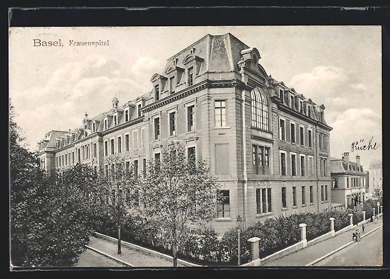 Ansichtskarten: AK Basel, Frauenspital, Eckansicht, 1911 – Gebraucht aus Berlin von bartko-reher