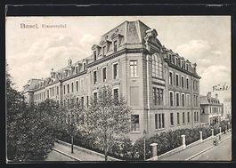 AK Basel, Frauenspital, Eckansicht, 1911