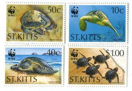 Briefmarken "Schildkröten". St. Kitts