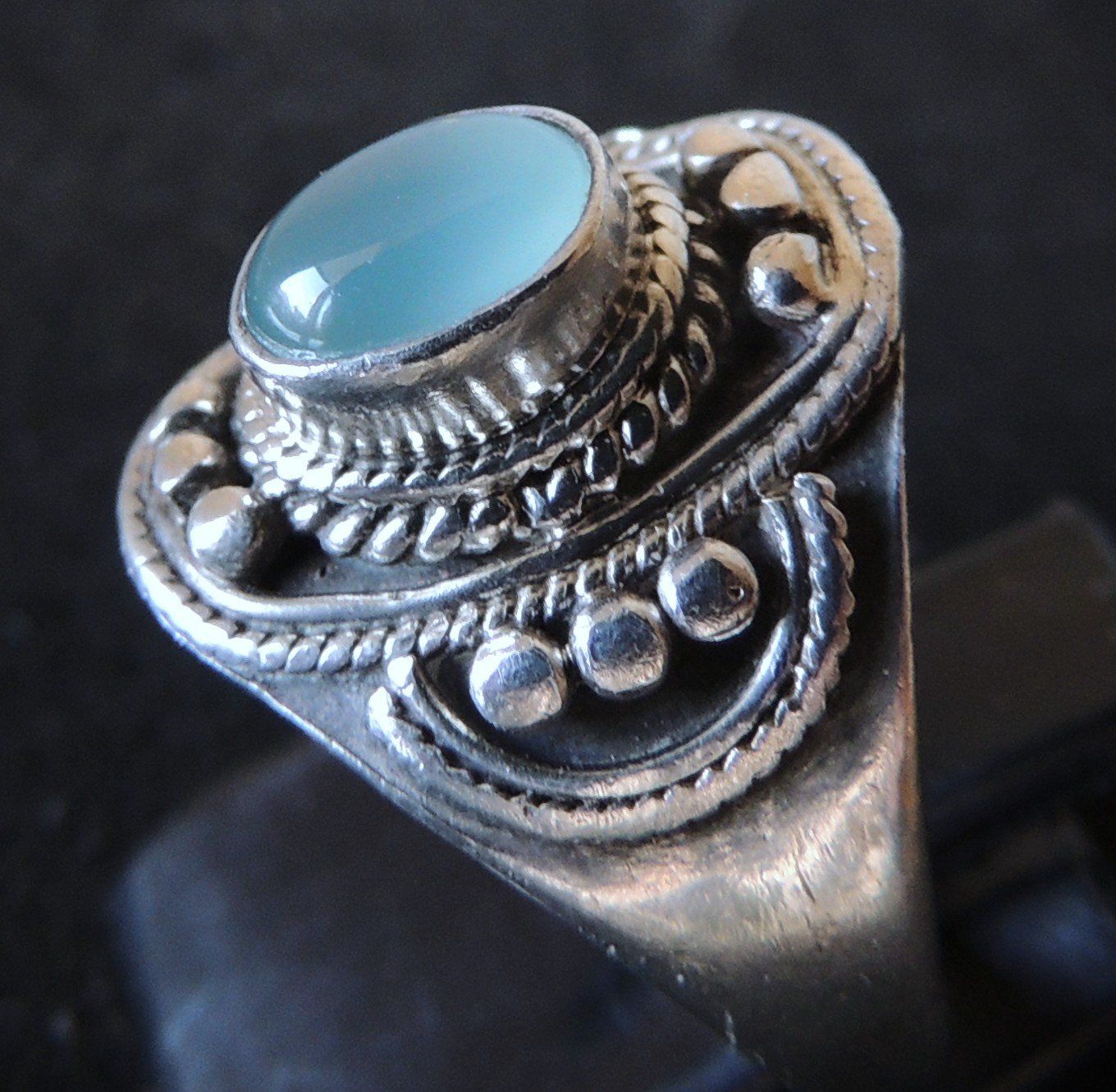 Anelli: Chalcedon Silber 925 Fingerring Gr. 56 – Usato da Waldenburg venduto da schaller707 1