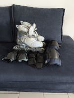 Inlineskates mit Schutzausrüstung Grösse 41