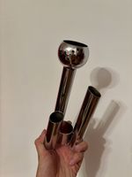 Vintage Space Age Metallvase 70er Jahre