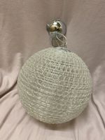 Kugel-Lampe Weiss, Geflochten