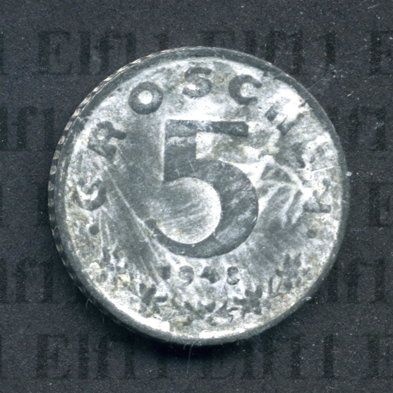 Tutti le monete: ATS___0.05 1948 ss-vz 5 Groschen – Usato da Widnau venduto da Elf11