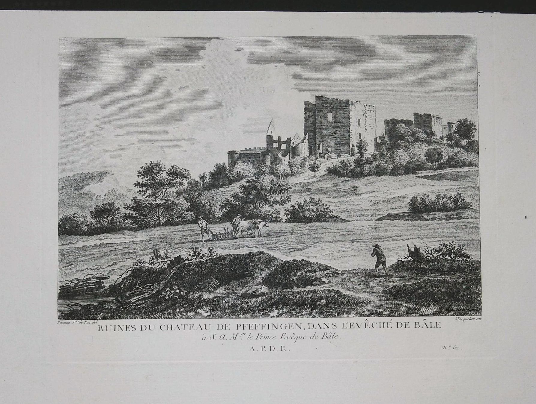 Stiche: Pfeffingen Originalkupferstich 1780 – Gebraucht aus Rafz von Helvet32