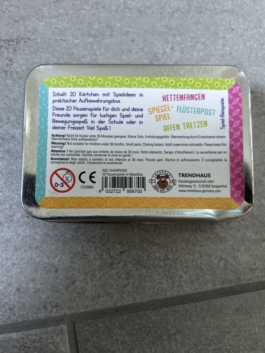 Giochi: Pausenspiele in der Box ab Kindergartenalter – Usato da Derendingen venduto da Mel.A 2