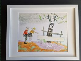 ALOIS CARIGIET MIT PASSEPARTOUT