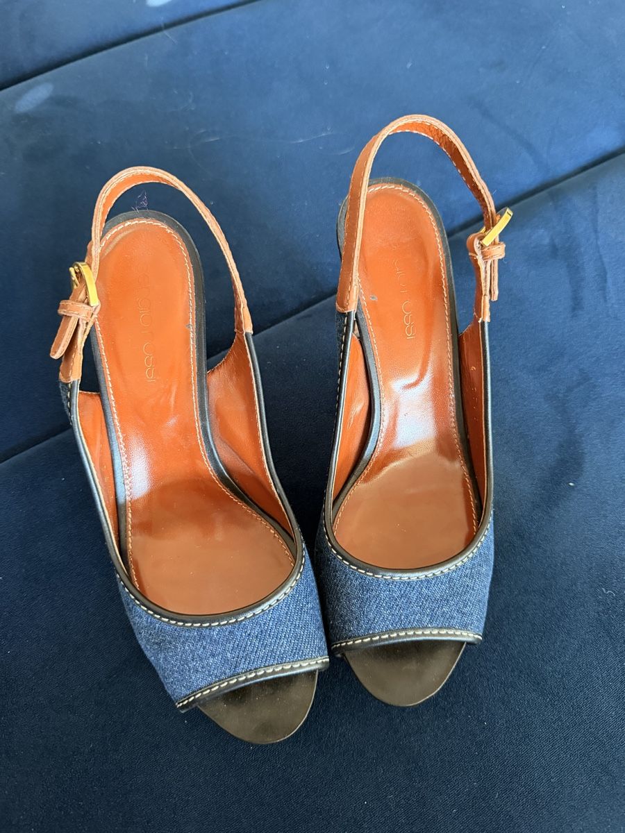 Sergio Rossi Chaussures femmes: Sergio Rossi Sandalen - Denim Leder – D'occasion à Zürich par Gadgets2020
