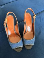 Sergio Rossi Sandalen - Denim Leder
