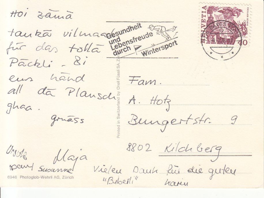 Ansichtskarten: Davos 1978 – Gebraucht aus Bürglen TG von StampGraf 1