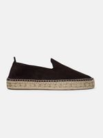 Herren Espadrilles dunkelbraun Wildleder Grösse 45