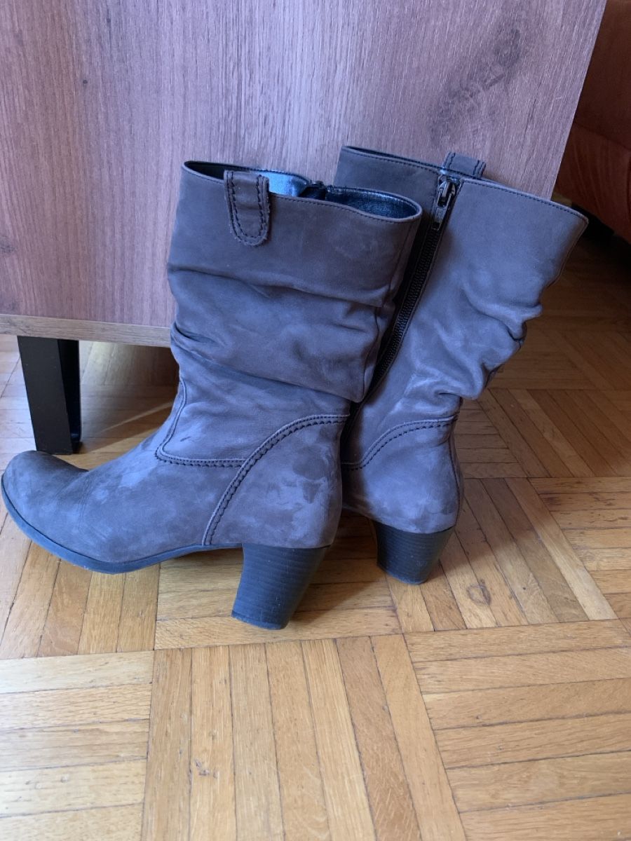 Gabor Damenschuhe: Bottes en cuir daim gris, taille 37 – Gebraucht aus lausanne von Tigre4 1