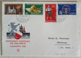 Z17) 1955, Illustrierte FDC Nachrichtenwesen Kt. 75.- Lp