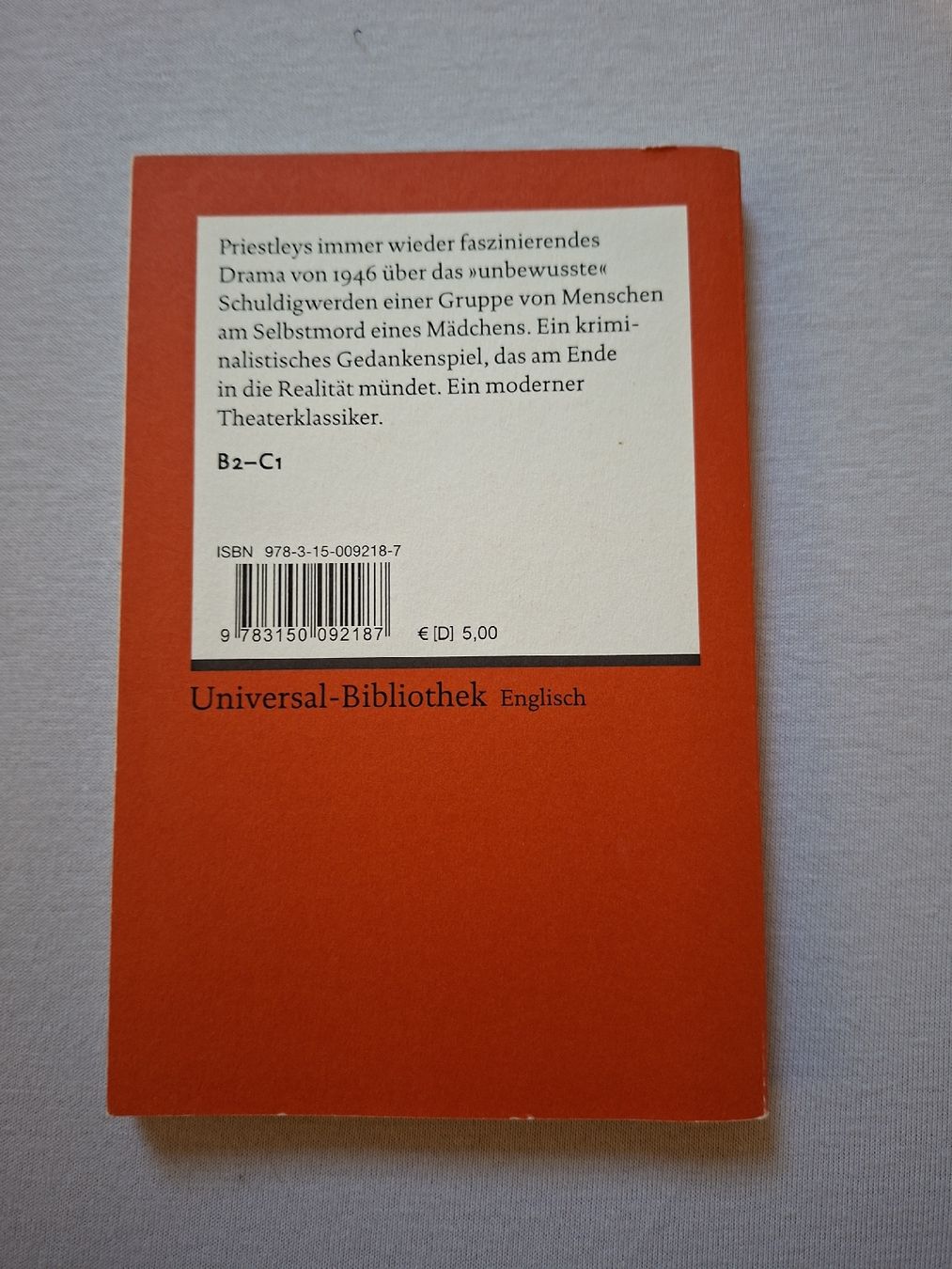 Libri: J.B. Priestley, An Inspector Calls - Reclam – Nuovo (secondo la descrizione) da Nürensdorf venduto da bla_h6jn 1
