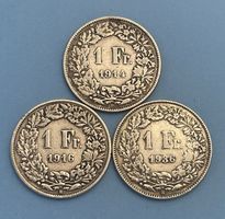1 Fr. Set : 1914/1916/1936 - schön!