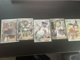 5 Pokemon Trainer Karten Set Full Art guter Zustand