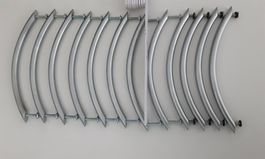 12x Möbelgriffe silber gebogen