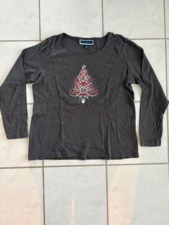Karen Scott Shirt, Gr. L, Weihnachtsbaum Motiv