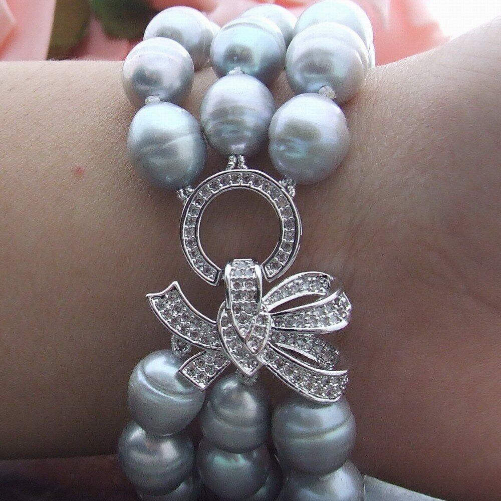Bracciali & Braccialetti: Grau Lua Perlen Armband Echt 1.2 cm Bracelet Perle Vrai – Nuovo (secondo la descrizione) da Prilly venduto da ilyria73 3