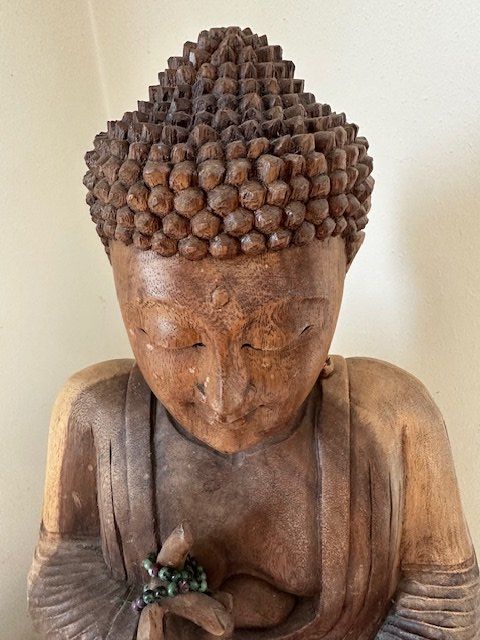 Statuette: Wunderschöner Buddha in Massivholz – Usato da Siebnen venduto da Wahr66 1