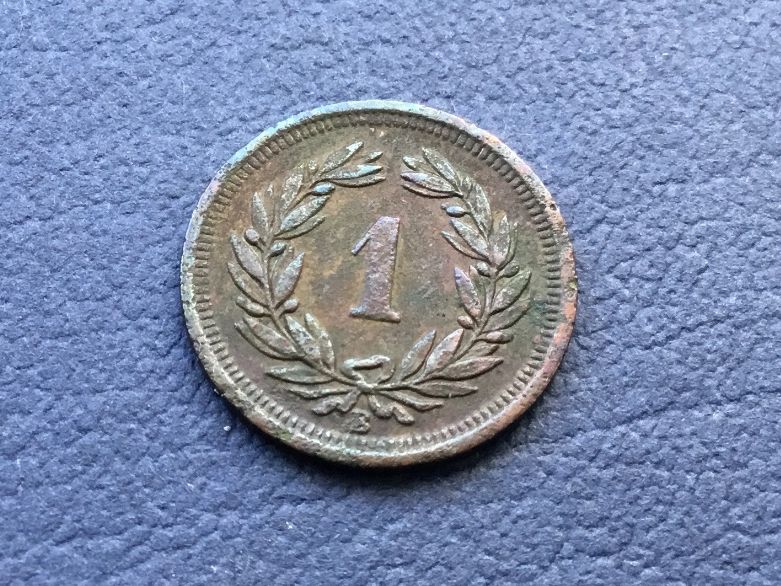 Tutti le monete: 1 Rappen 1925 ungereinigt – Usato da St. Margrethen SG venduto da alfapeugeot10 2