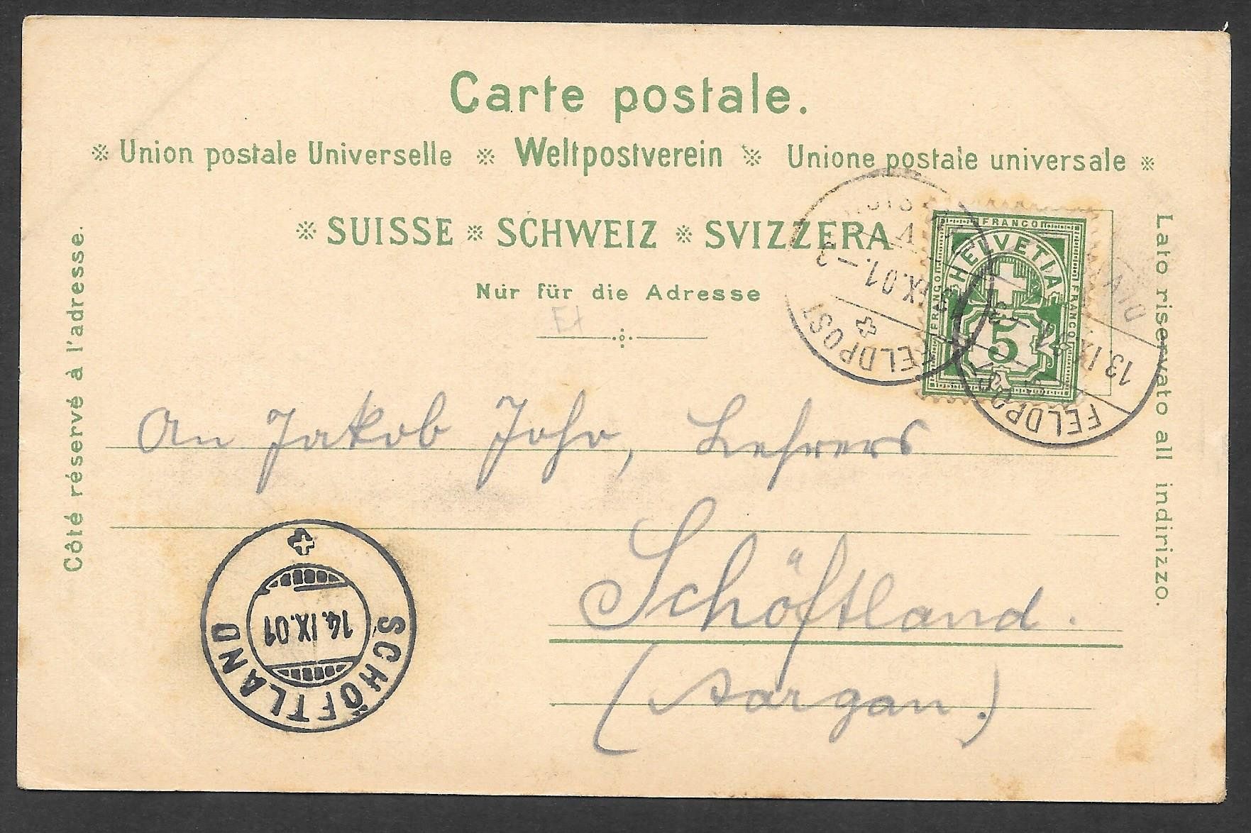 Cartoline postali: Subingen farbige Lithografie 11 Bilder – Usato da Olten venduto da clotaldi 1
