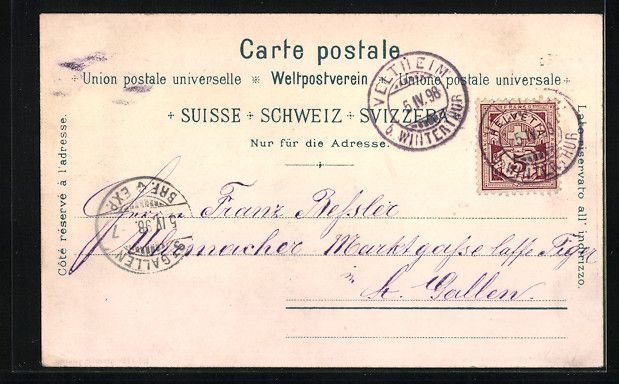 Cartes postales: Litho Winterthur, Gasthaus Hof Eschenber – D'occasion à Berlin par bartko-reher 1