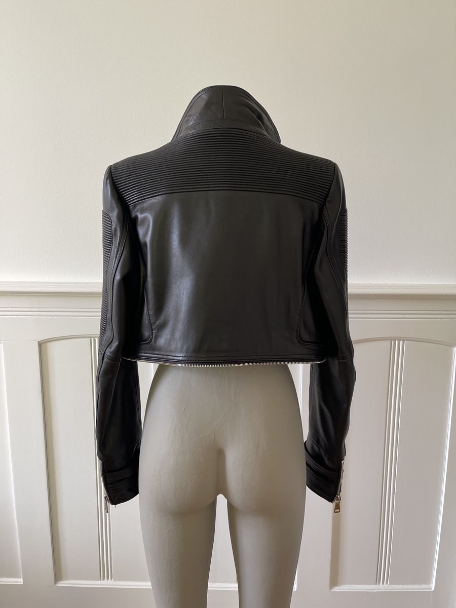 Jacken: Wandelbare Biker-Bolero-Lederjacke, Gr. M – Neu (gemäss Beschreibung) aus Zürich von Balanca 6