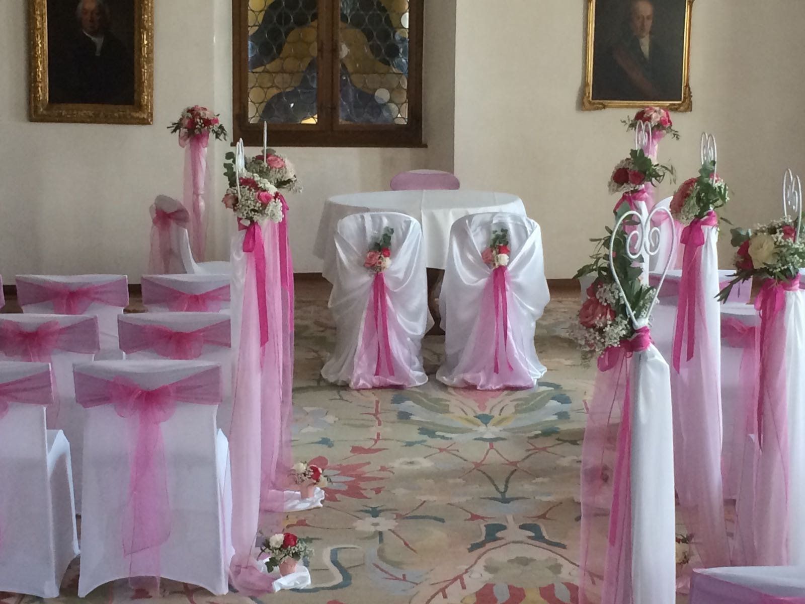 Alle Dekorationen: 50 Stuhlschleifen pink Organza – Neu (gemäss Beschreibung) aus Oftringen von SCHIBLI1 1