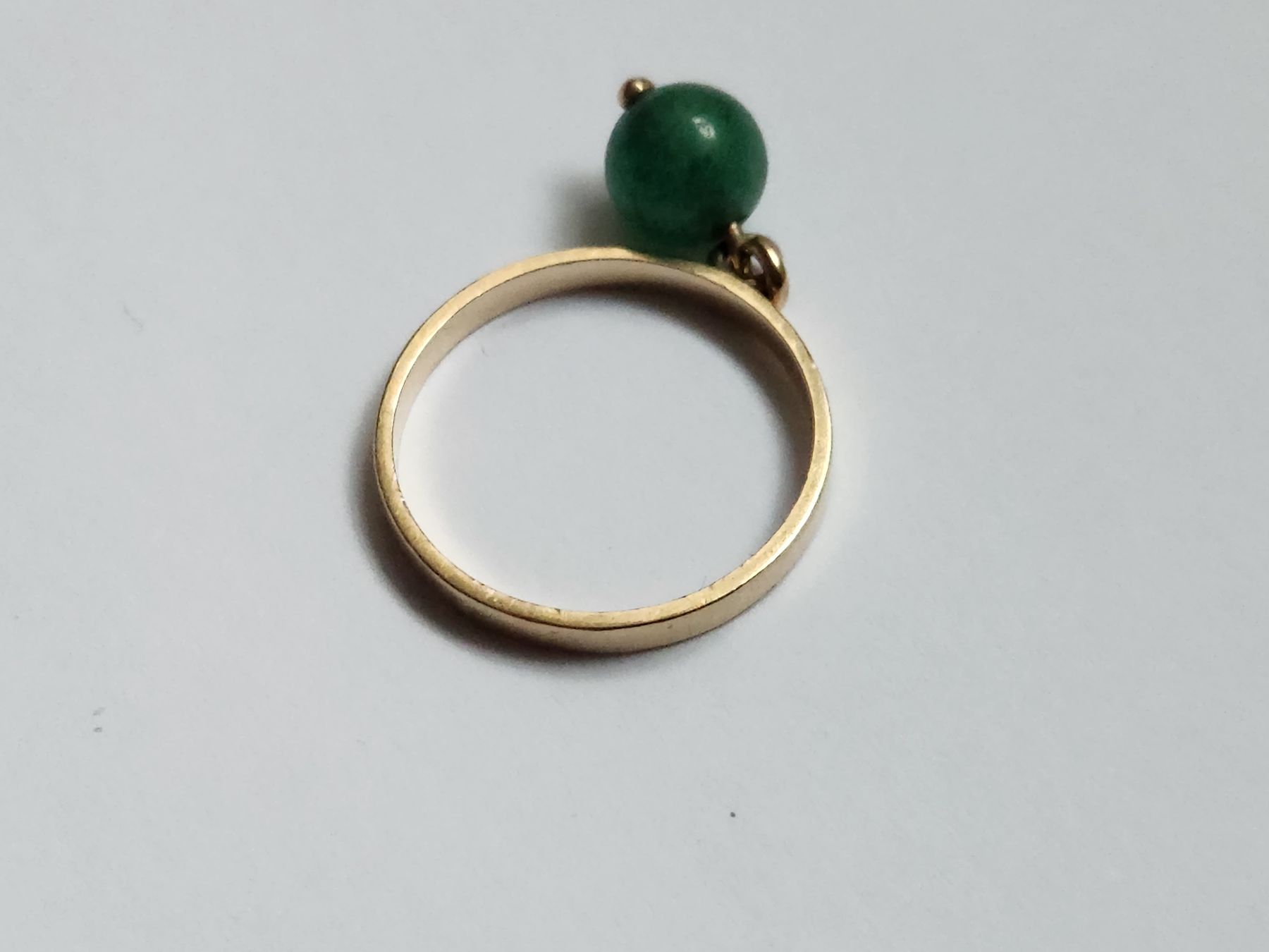 Anelli: Goldring mit grünem Stein - 585 gestämpelt – Usato da St. Gallen venduto da GIULESGG 3