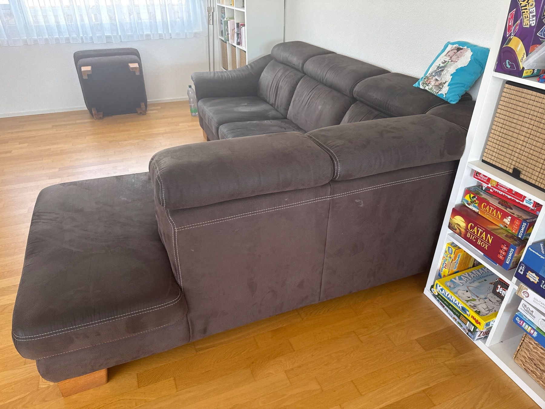 Divani: Gemütliches Ecksofa mit Hocker braun – Usato da Hunzenschwil venduto da mar_t6ft 3