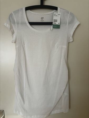 T-shirt grossesse H&M blanc neuf avec étiquette taille S